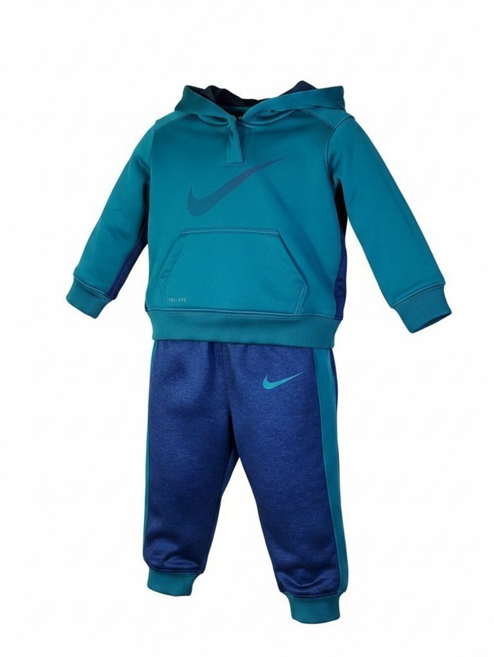 Nike Baby Boy Teal & Blue Dri-FIT Hoodie & Jogger Pants Set 12M
